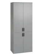 LN 5 - 74D kancelářská skříň, 4-dveřová, 1822x720x400, šedá